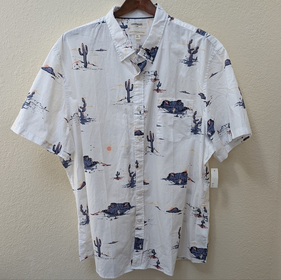 Goodthreads Other - NWT Goodthreads Dessert Print Short Sleeve Button Up Shirt. Size XXXL
